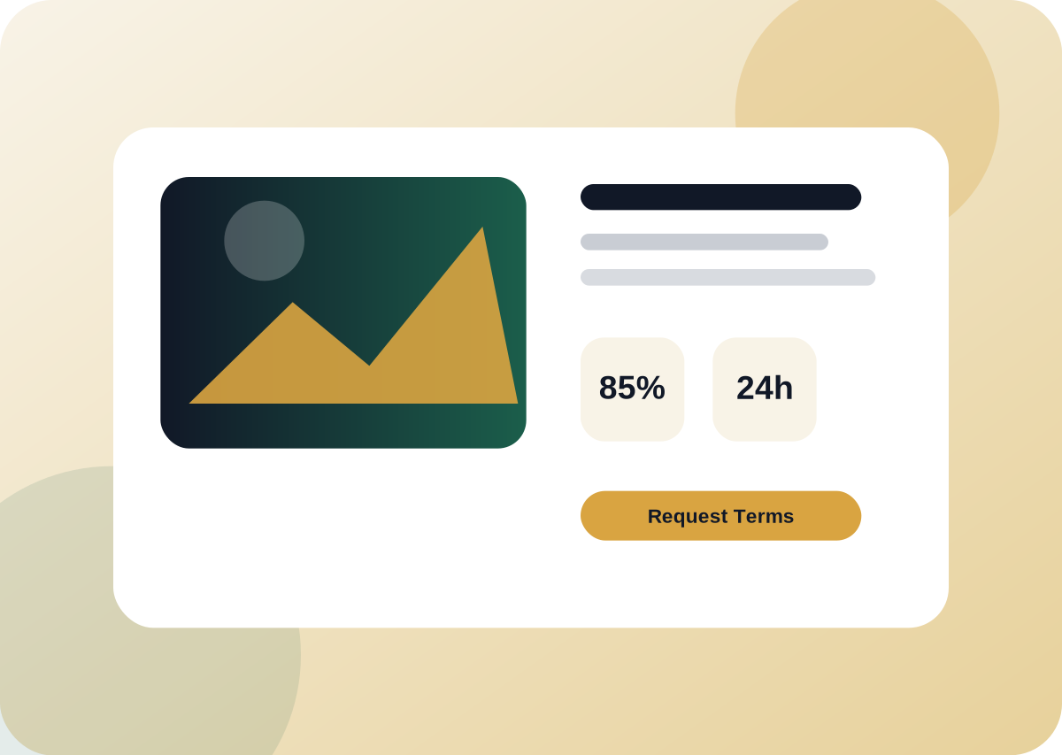 Deal snapshot illustration for private real estate lending